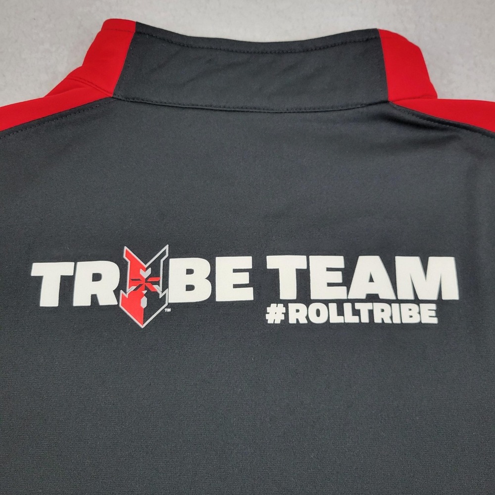Indianapolis Indianas Tribe Team Track Jacket Mens Medium Black Red Augusta MILB